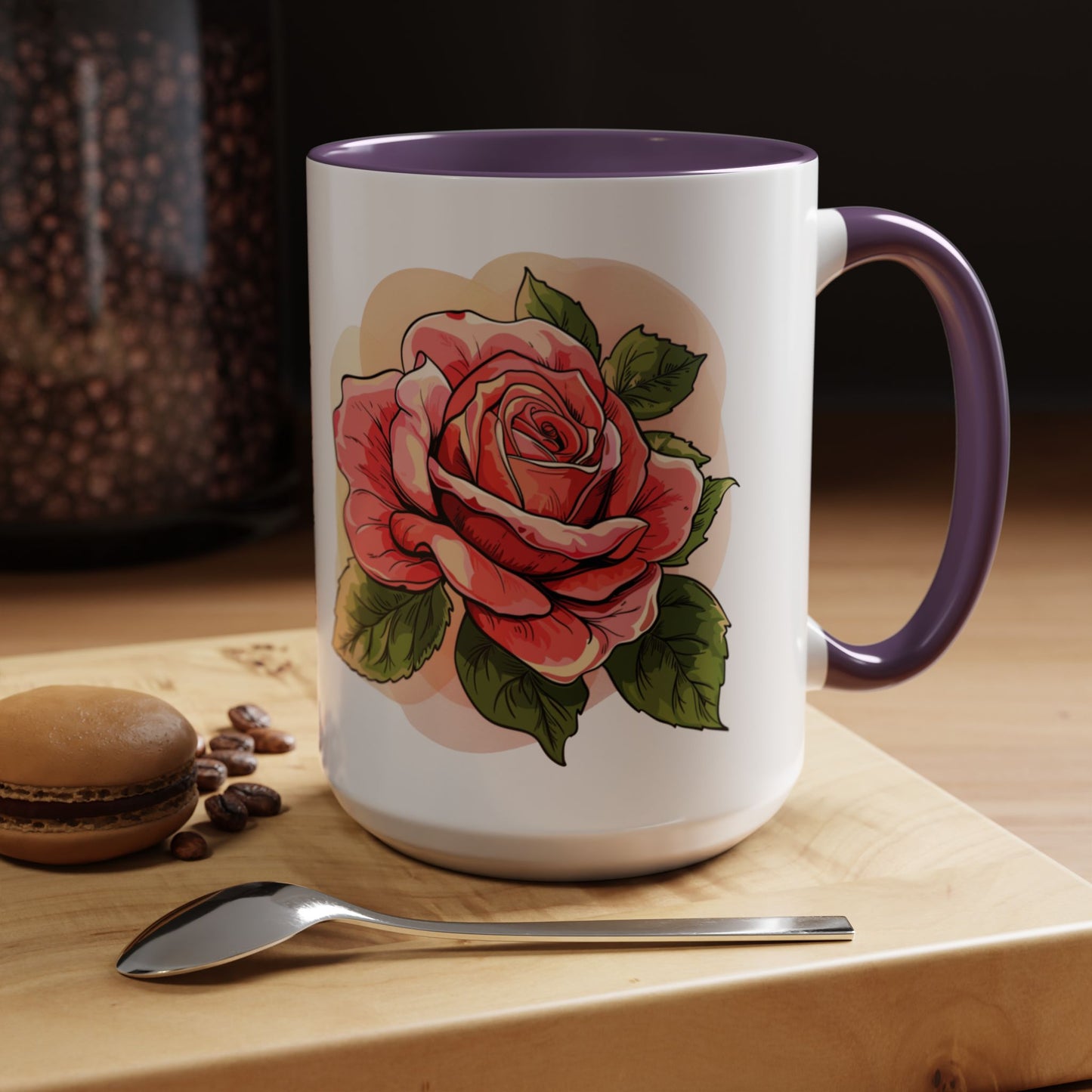 Elegant Floral Accent Coffee Mug - Perfect Gift for Garden Lovers