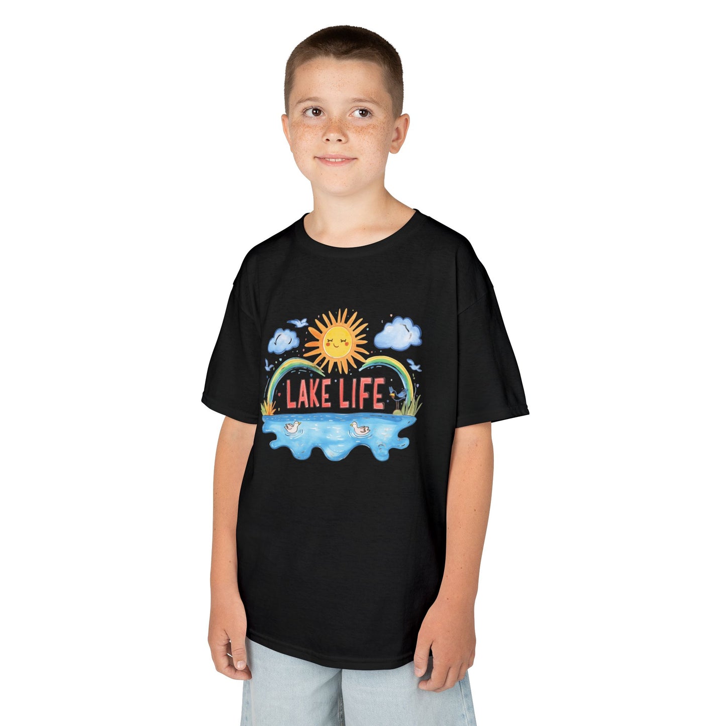 Kids Lake Life Tee - Fun and Playful Summer Shirt for Outdoor Adventures