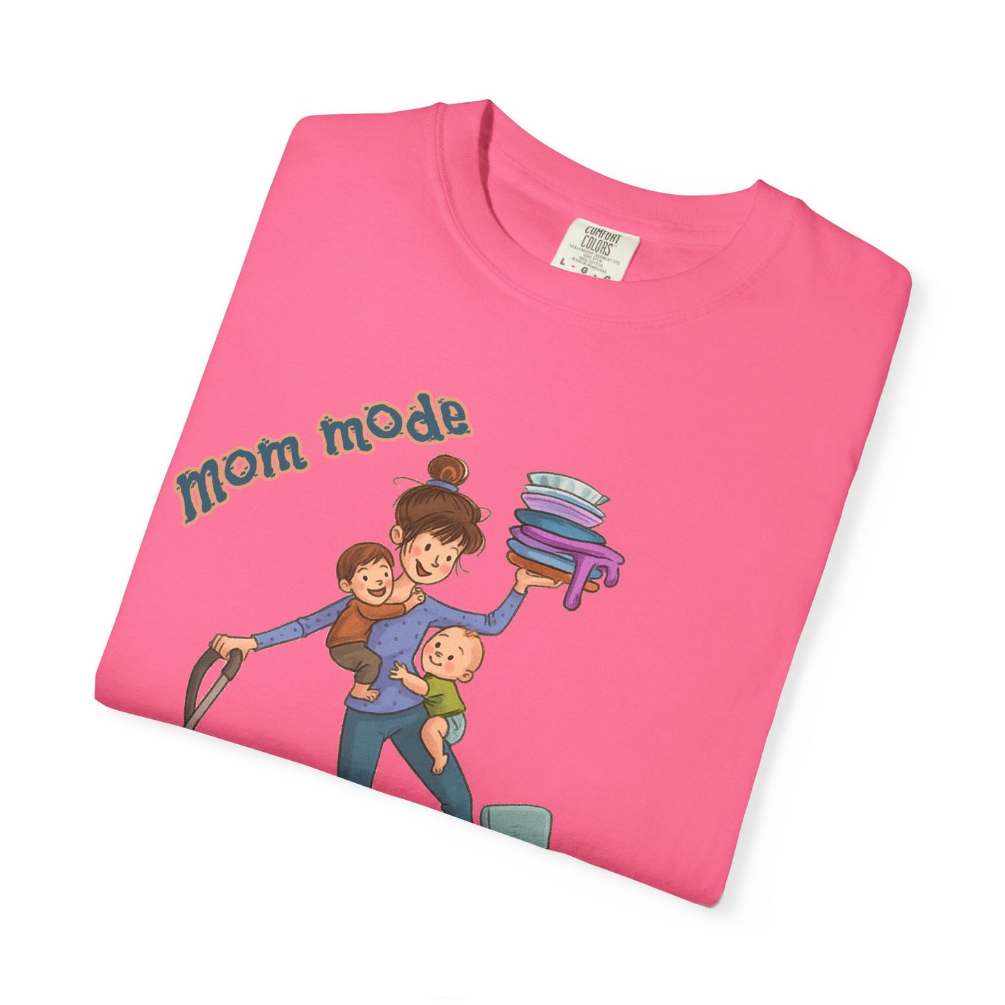 Funny Mom Life T-Shirt - "Mom Mode Always On" - Gift for mom - Birthday Gift - Mother's Day Gift