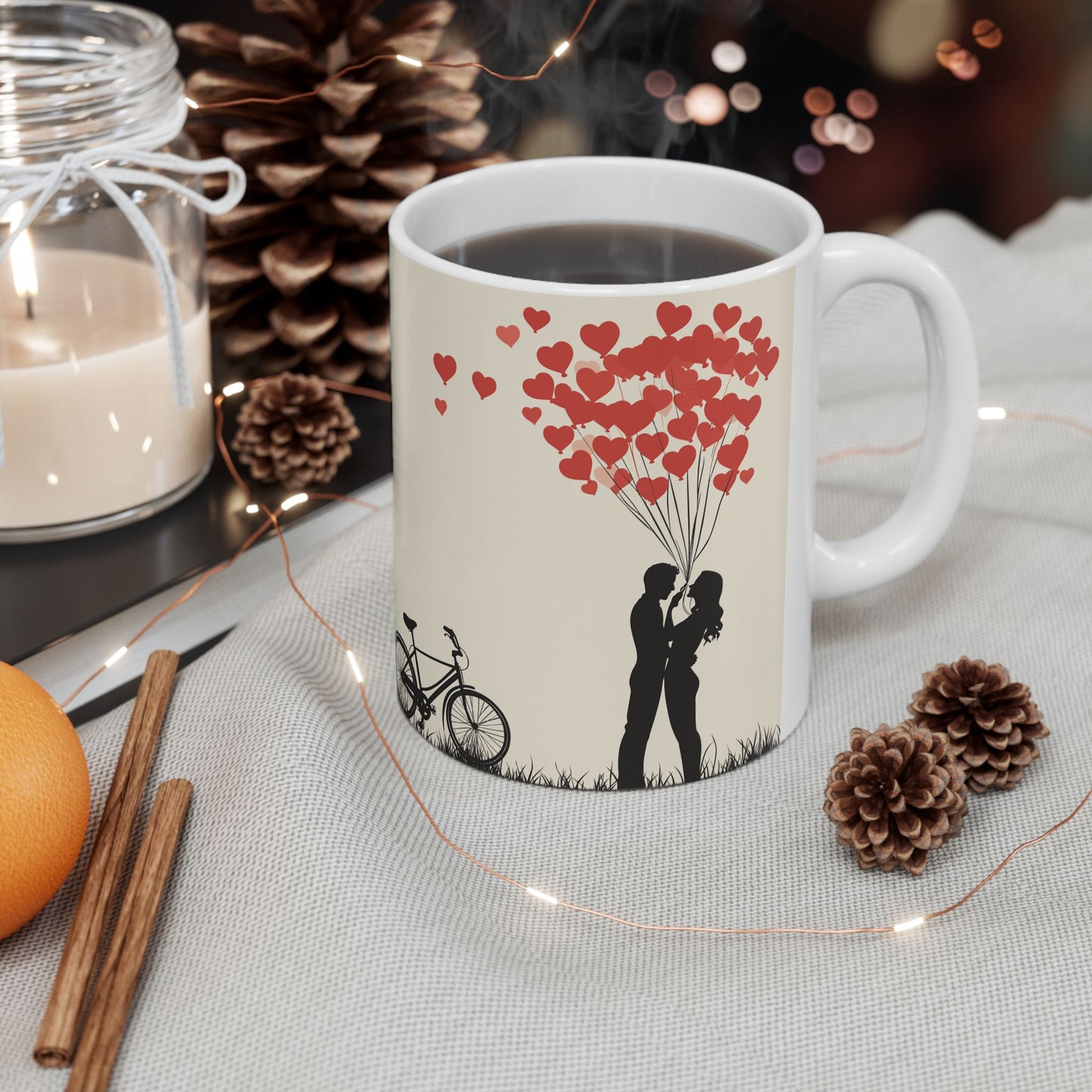 Romantic Love Balloon Mug - Perfect for Couples | 11oz & 15oz