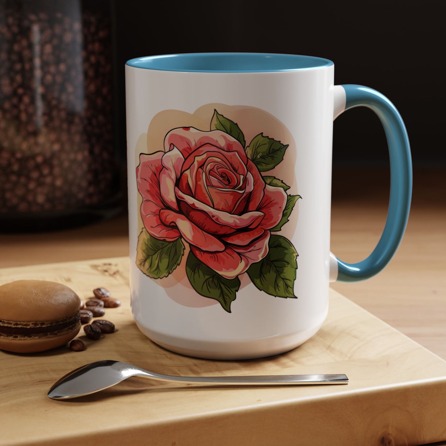 Elegant Floral Accent Coffee Mug - Perfect Gift for Garden Lovers