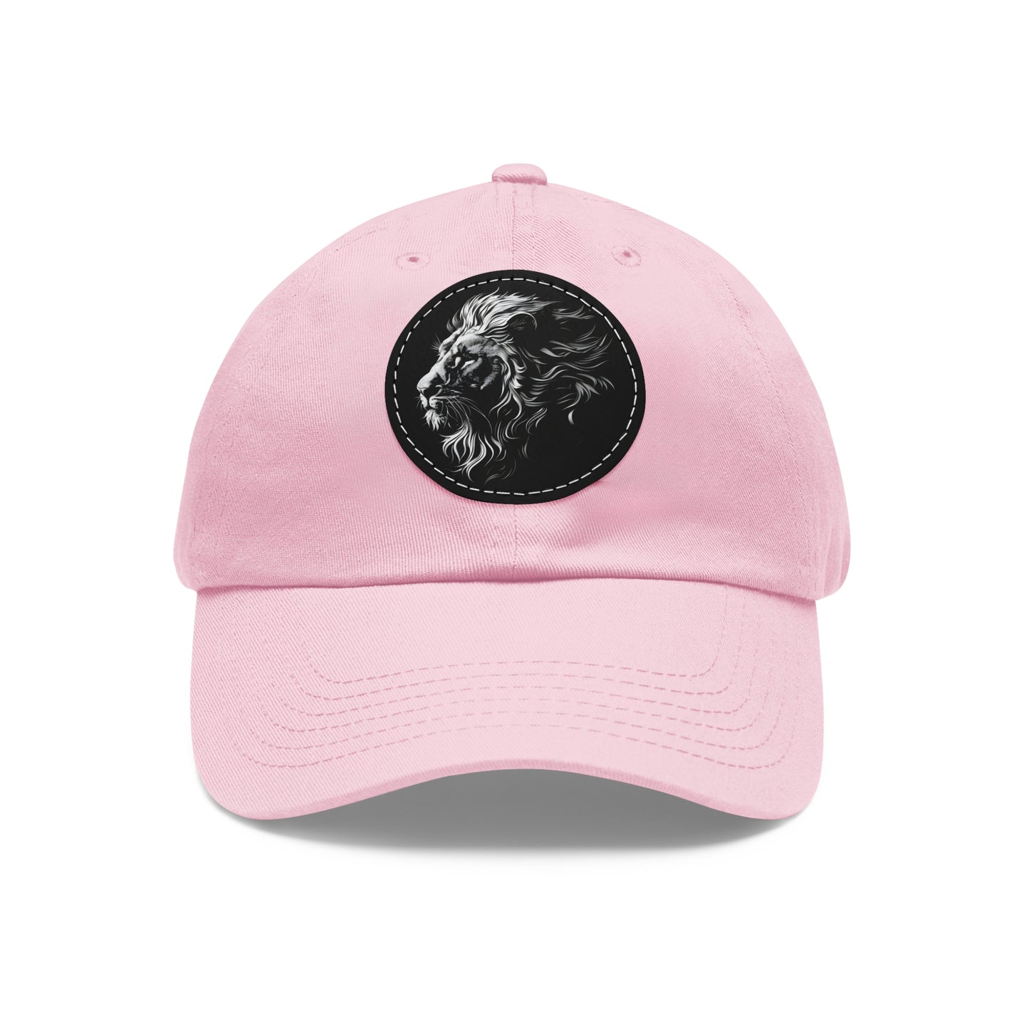 Dad Hat with Leather Patch and Lion Design – Stylish Casual Hat for Animal Lovers
