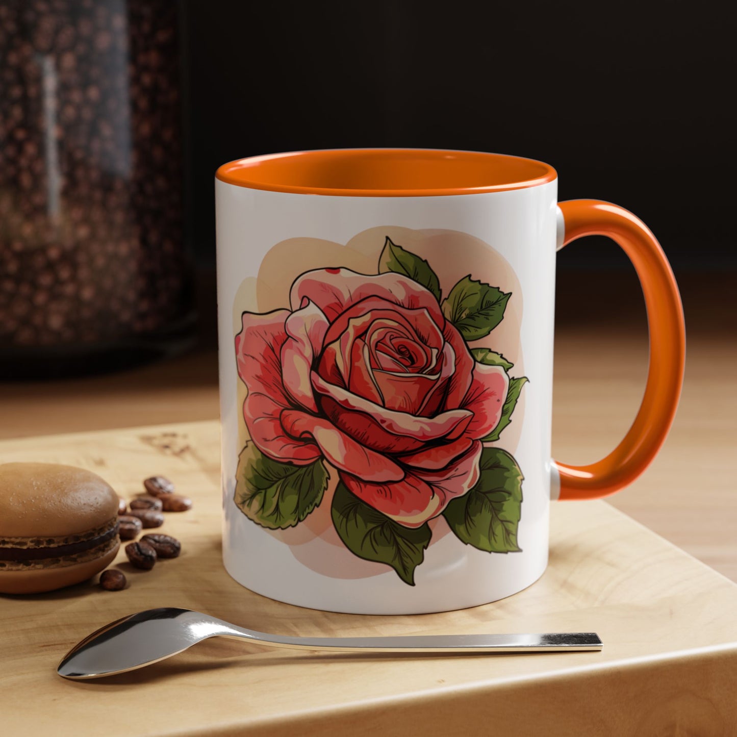 Elegant Floral Accent Coffee Mug - Perfect Gift for Garden Lovers