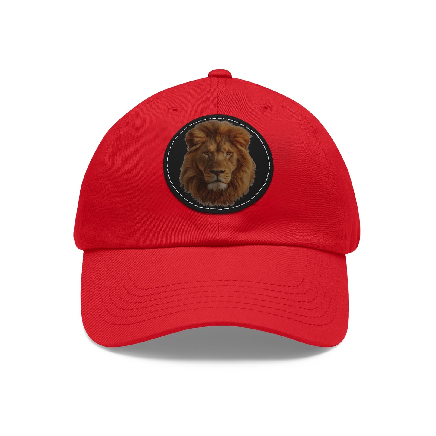 Lion Design Dad Hat with Leather Patch – Stylish Casual Hat for Animal Lovers