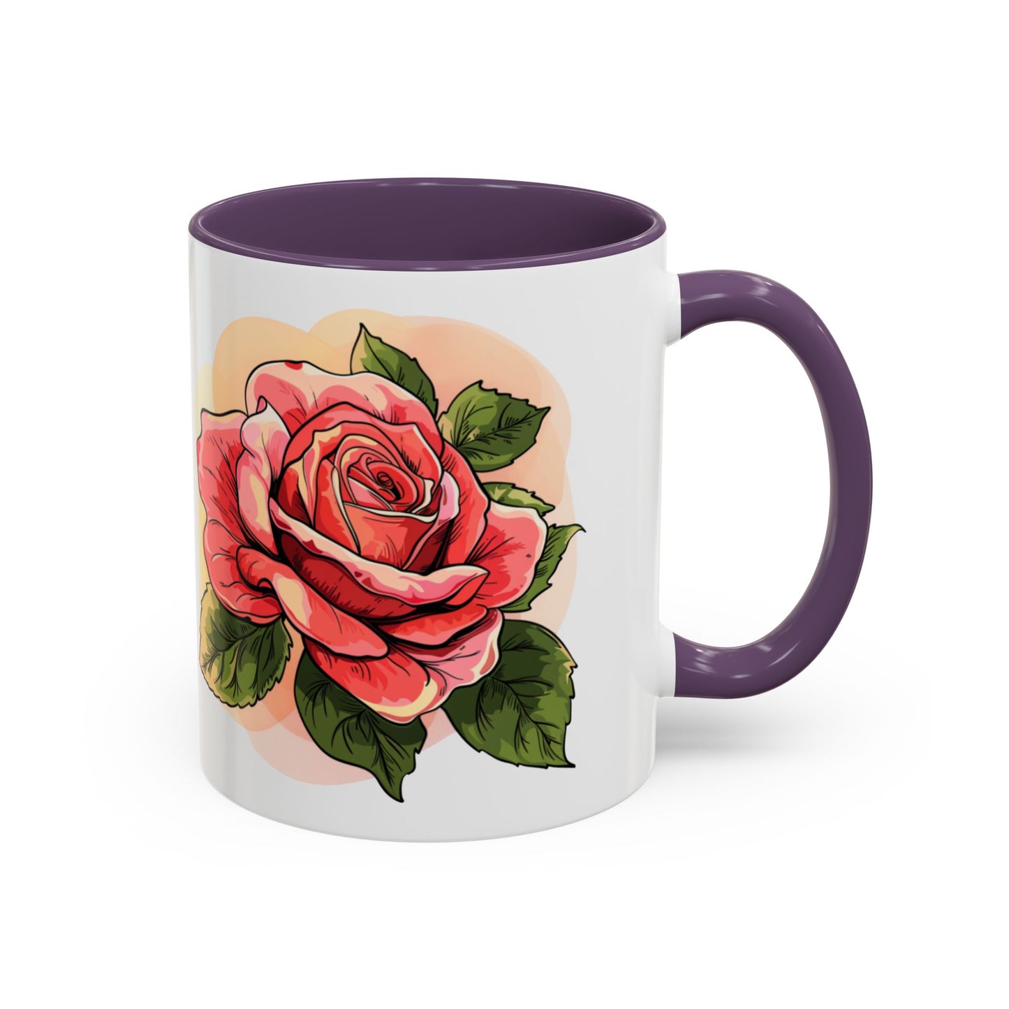 Elegant Floral Accent Coffee Mug - Perfect Gift for Garden Lovers