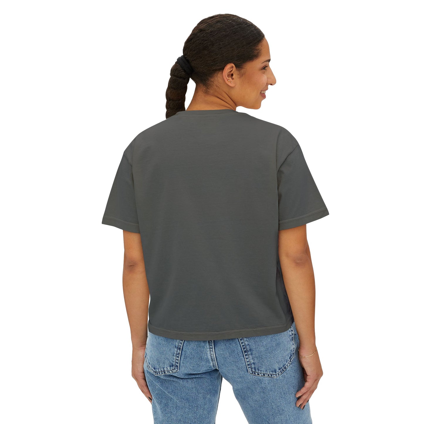 Stylish Women's Boxy Tee with Elegantly Dressed Graphic - Scissors design T-shirt