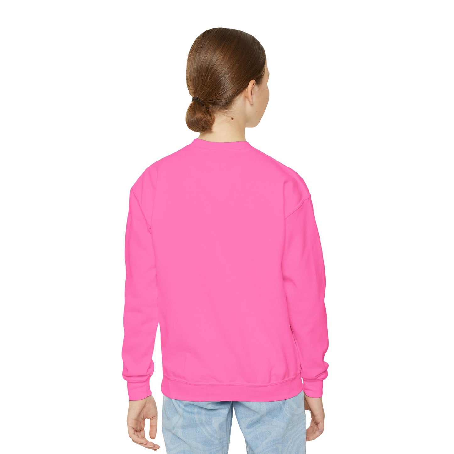 Youth Crewneck Sweatshirt - Cute Ballerina Girl Clip Art Design Sweatshirt