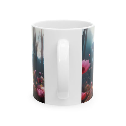 Ceramic Mug with Wildflowers design, (11oz, 15oz)