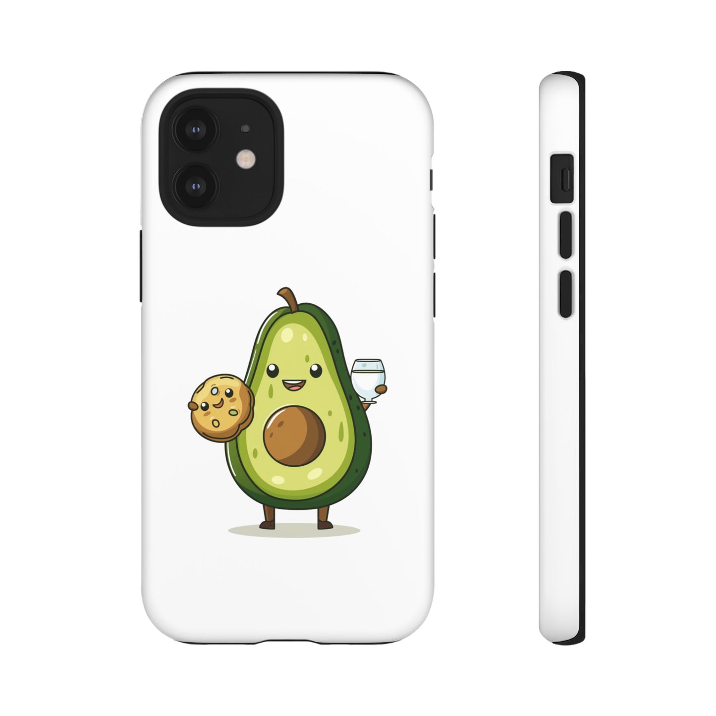 Tough Cases with Cute avocado cartoon character for iPhone, Samsung, and Google case