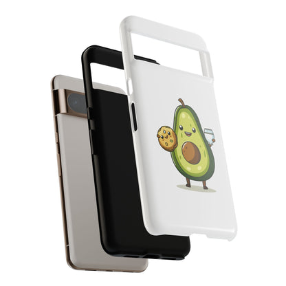 Tough Cases with Cute avocado cartoon character for iPhone, Samsung, and Google case