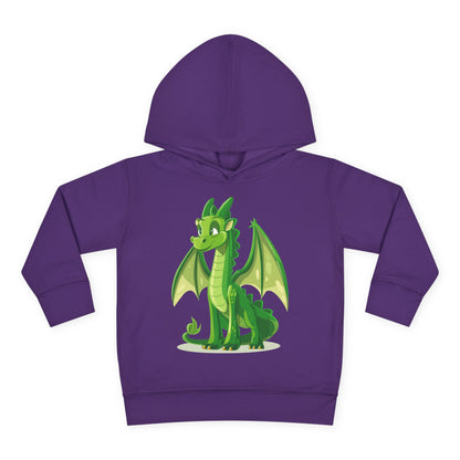 Toddler Pullover Fleece Hoodie - Cute Cartoon Dragon Design Hoodie