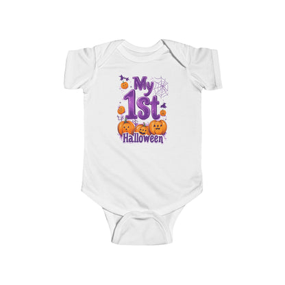 "My 1st Halloween" Cute Cartoon Design  Bodysuit - Infant Fine Jersey Bodysuit