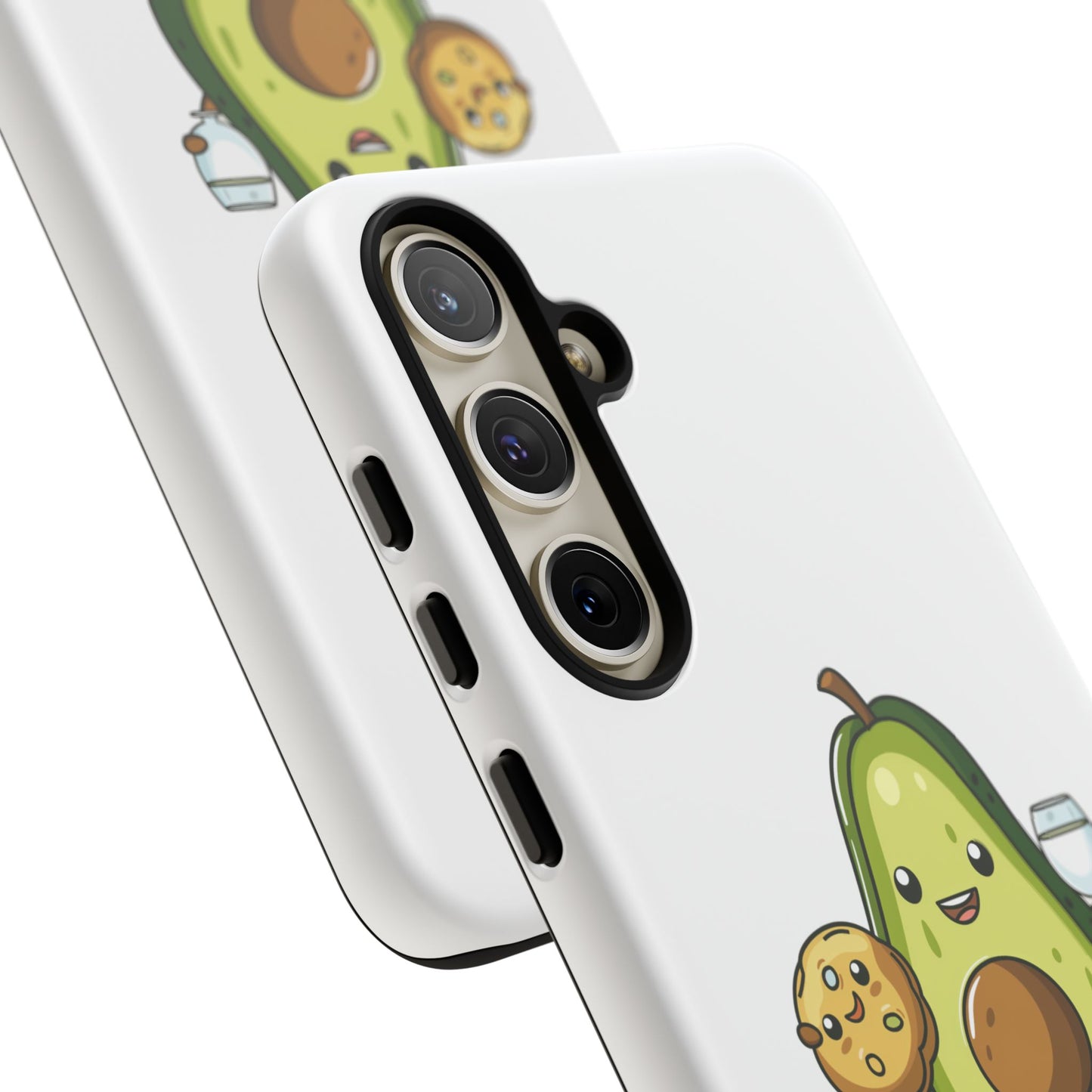 Tough Cases with Cute avocado cartoon character for iPhone, Samsung, and Google case