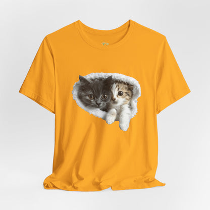 Cute Cats T-shirt for Cat Lovers - Lightweight Fabric Tee