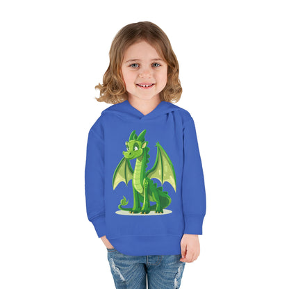 Toddler Pullover Fleece Hoodie - Cute Cartoon Dragon Design Hoodie
