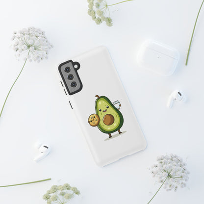 Tough Cases with Cute avocado cartoon character for iPhone, Samsung, and Google case