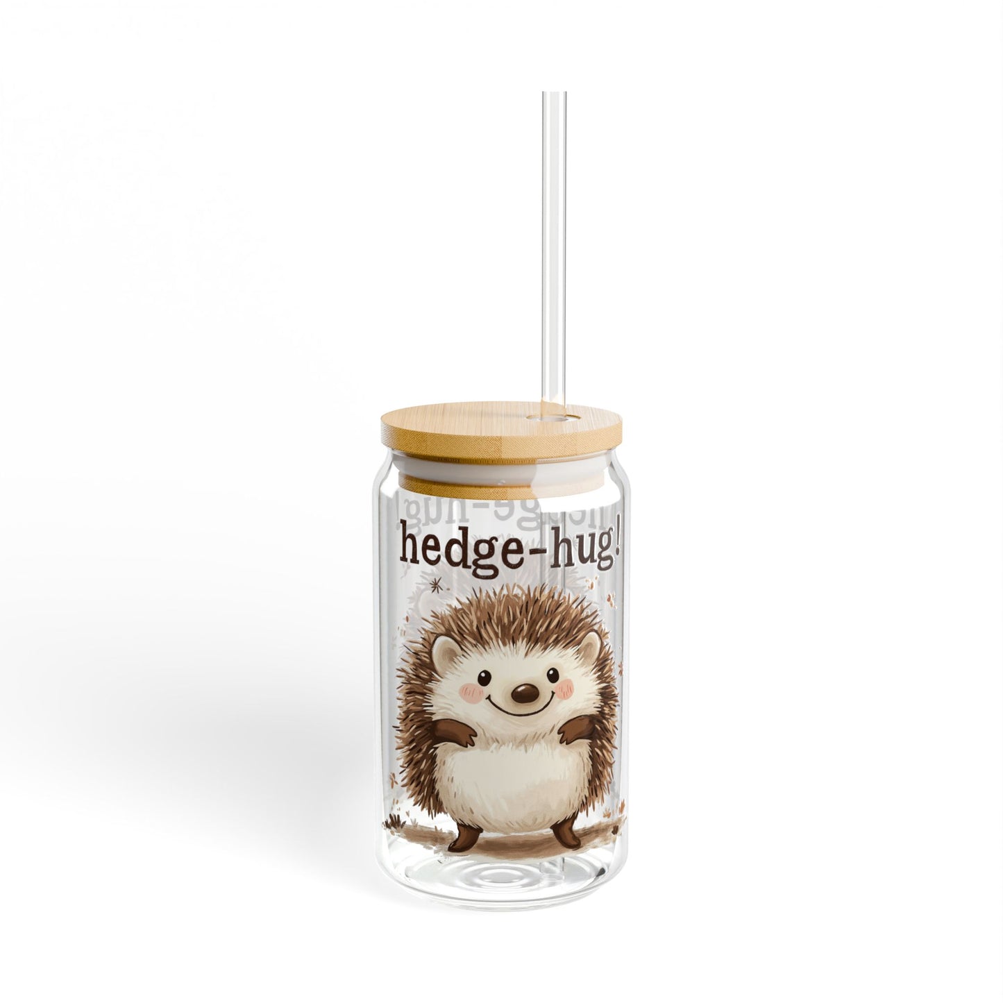 Sipper Glass, 16oz - Hedgehog 16oz Sipper Glass