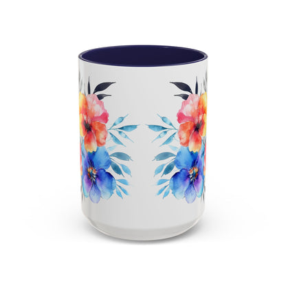 Oil colored  Wildflowers Accent Coffee Mug,  (11oz, 15oz)