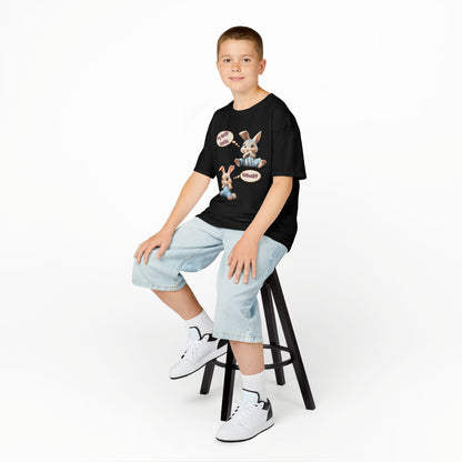 Cute Bunny Youth Heavy Cotton Tee - "My Butt Hurts" Graphic T-Shirt