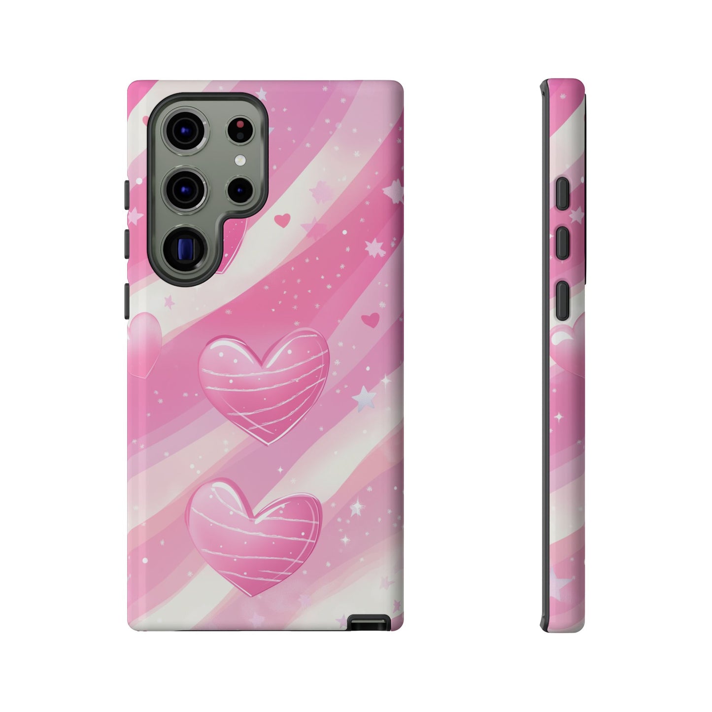 Pink Hearts Phone Case - iPhone, Samsung, and Google case