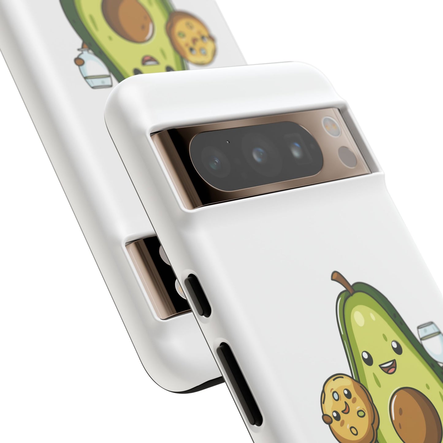 Tough Cases with Cute avocado cartoon character for iPhone, Samsung, and Google case