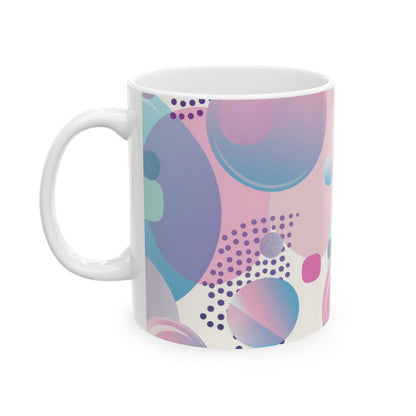 Bubbles Shapes Ceramic Mug - (11oz, 15oz)