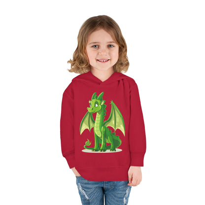 Toddler Pullover Fleece Hoodie - Cute Cartoon Dragon Design Hoodie