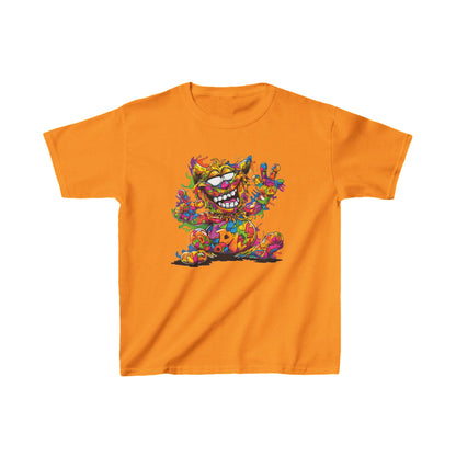 Kids Heavy Cotton™ Tee - Kids Graphic Tee - Unisex Funny Cat T-Shirt