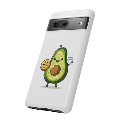 Tough Cases with Cute avocado cartoon character for iPhone, Samsung, and Google case