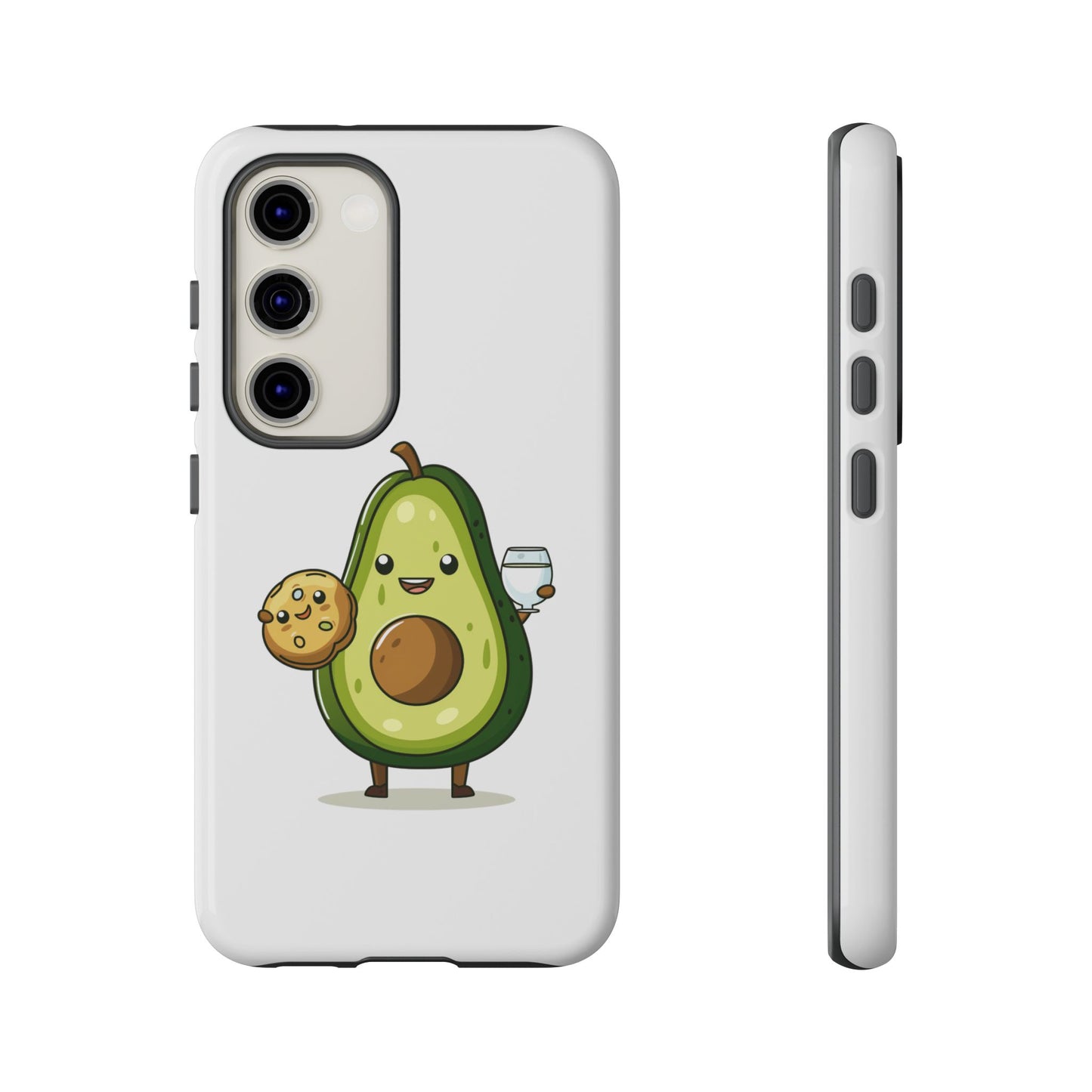 Tough Cases with Cute avocado cartoon character for iPhone, Samsung, and Google case