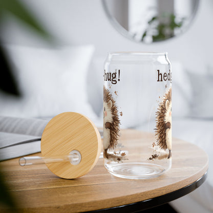 Sipper Glass, 16oz - Hedgehog 16oz Sipper Glass