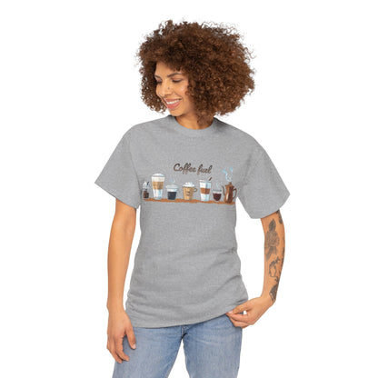 Coffee Cups T-shirt - Unisex Heavy Cotton Tee