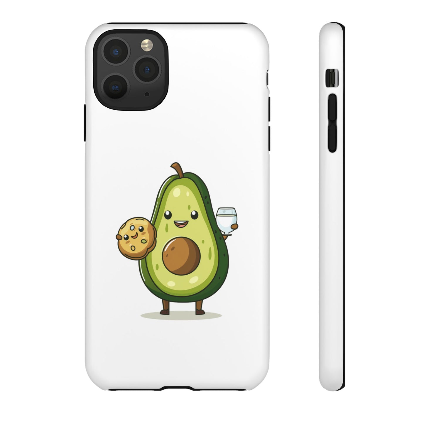 Tough Cases with Cute avocado cartoon character for iPhone, Samsung, and Google case