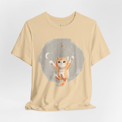 Cute Smiling Cat Cartoon T-shirt - Paraw