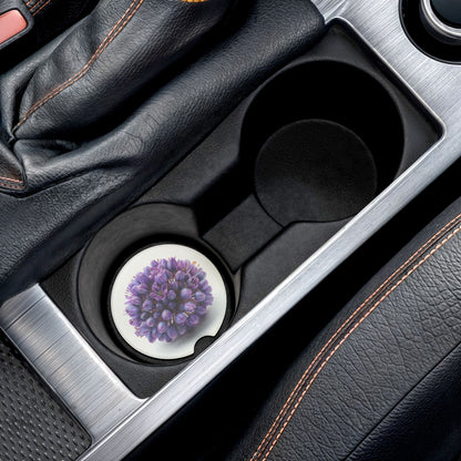 Allium Flower Soapstone Car Coaster