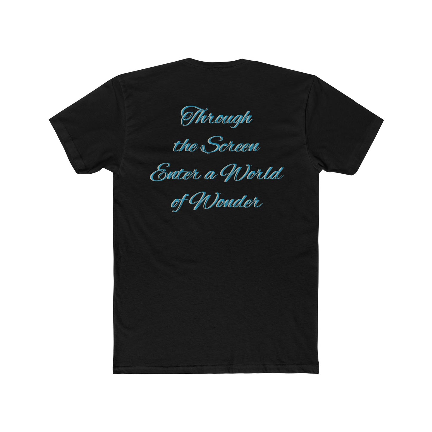 Through the Screen: A Journey into Fantasy Men's Cotton Crew Tee