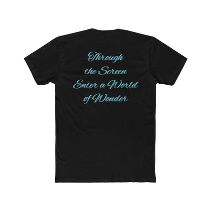 Through the Screen: A Journey into Fantasy Men's Cotton Crew Tee