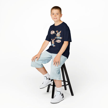 Cute Bunny Youth Heavy Cotton Tee - "My Butt Hurts" Graphic T-Shirt