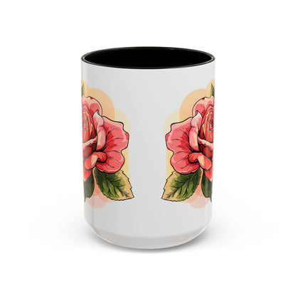 Elegant Floral Accent Coffee Mug - Perfect Gift for Garden Lovers