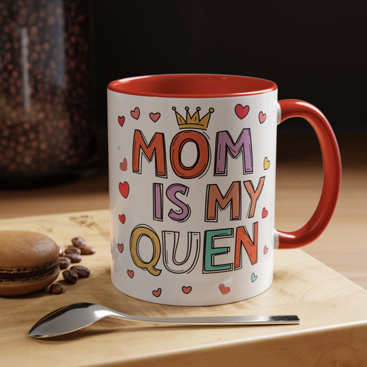 Queen Mom Accent Coffee Mug - Perfect Gift for Mother's Day - Birthday Gift