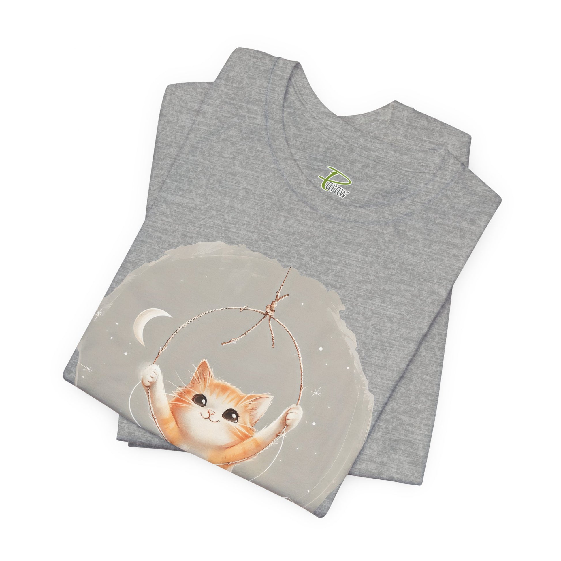 Cute Smiling Cat Cartoon T-shirt - Paraw