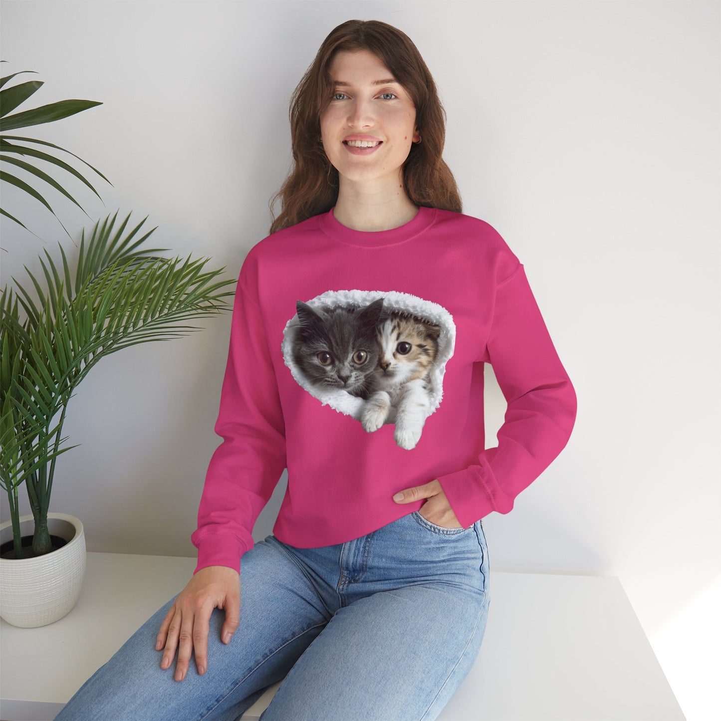 Playful Cats Crewneck Sweatshirt - Unisex Heavy Blend™ Crewneck Sweatshirt