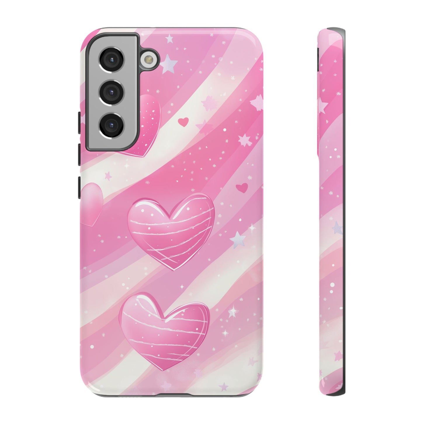 Pink Hearts Phone Case - iPhone, Samsung, and Google case