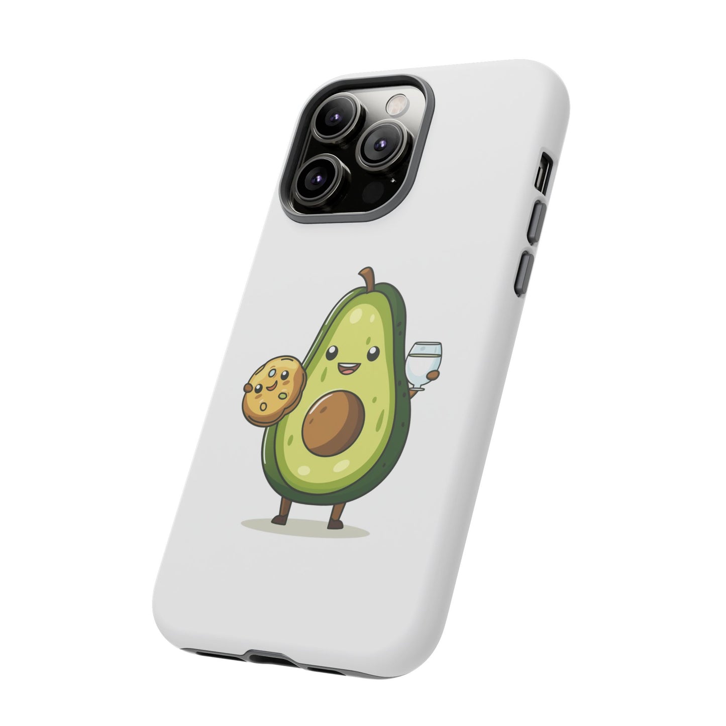 Tough Cases with Cute avocado cartoon character for iPhone, Samsung, and Google case