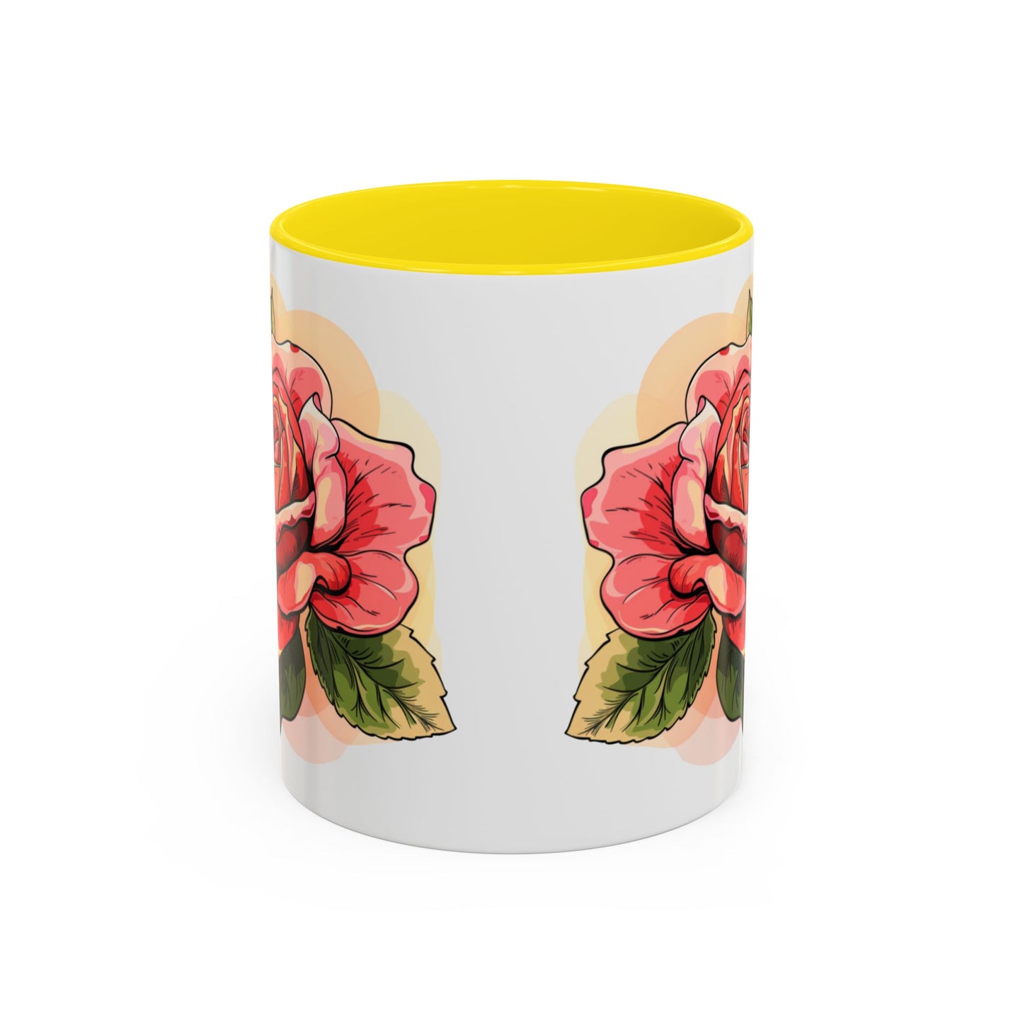 Elegant Floral Accent Coffee Mug - Perfect Gift for Garden Lovers