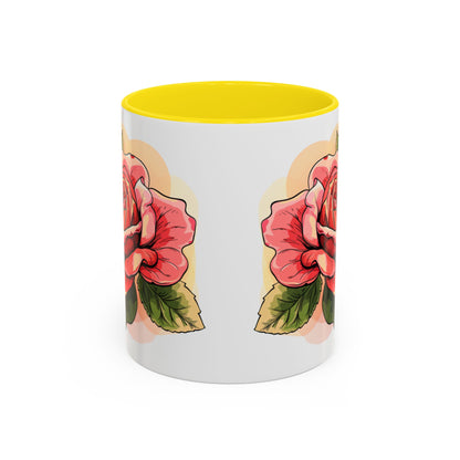 Elegant Floral Accent Coffee Mug - Perfect Gift for Garden Lovers