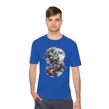 Unisex Moisture Wicking Tee - Beautiful Road Going up to Space T-shirt