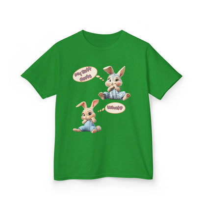 Cute Bunny Youth Heavy Cotton Tee - "My Butt Hurts" Graphic T-Shirt