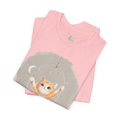 Cute Smiling Cat Cartoon T-shirt - Paraw