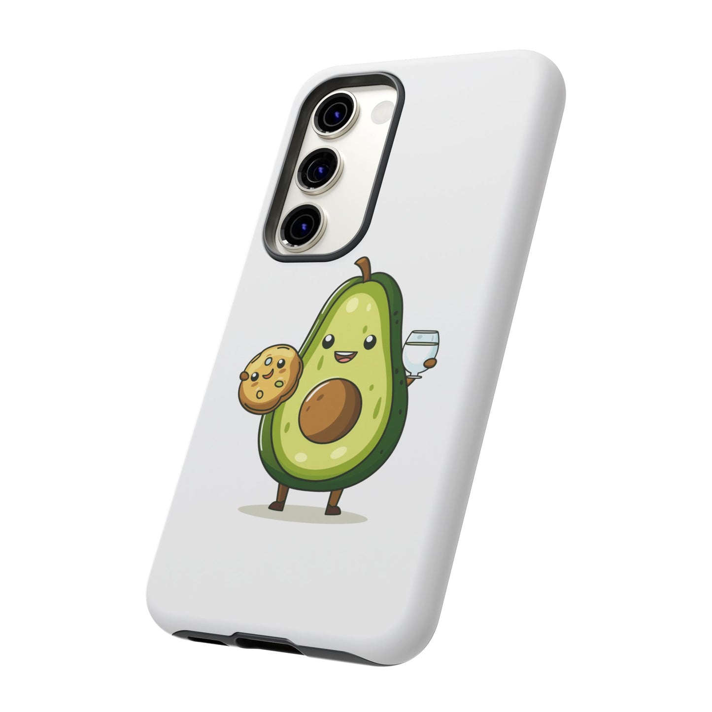 Tough Cases with Cute avocado cartoon character for iPhone, Samsung, and Google case